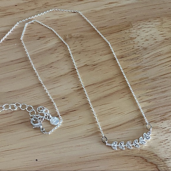 Lauren Conrad Silver Branch Necklace Leaf Bohemian Cottagecore